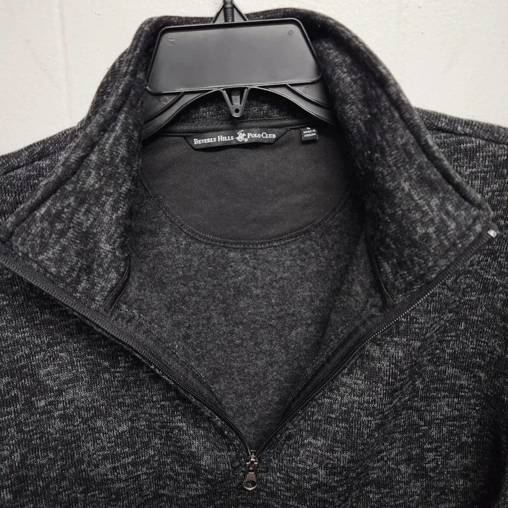 Beverly Hills Polo Club Sweater Mens Small Half‎ Zip Pullover Fleece Warm